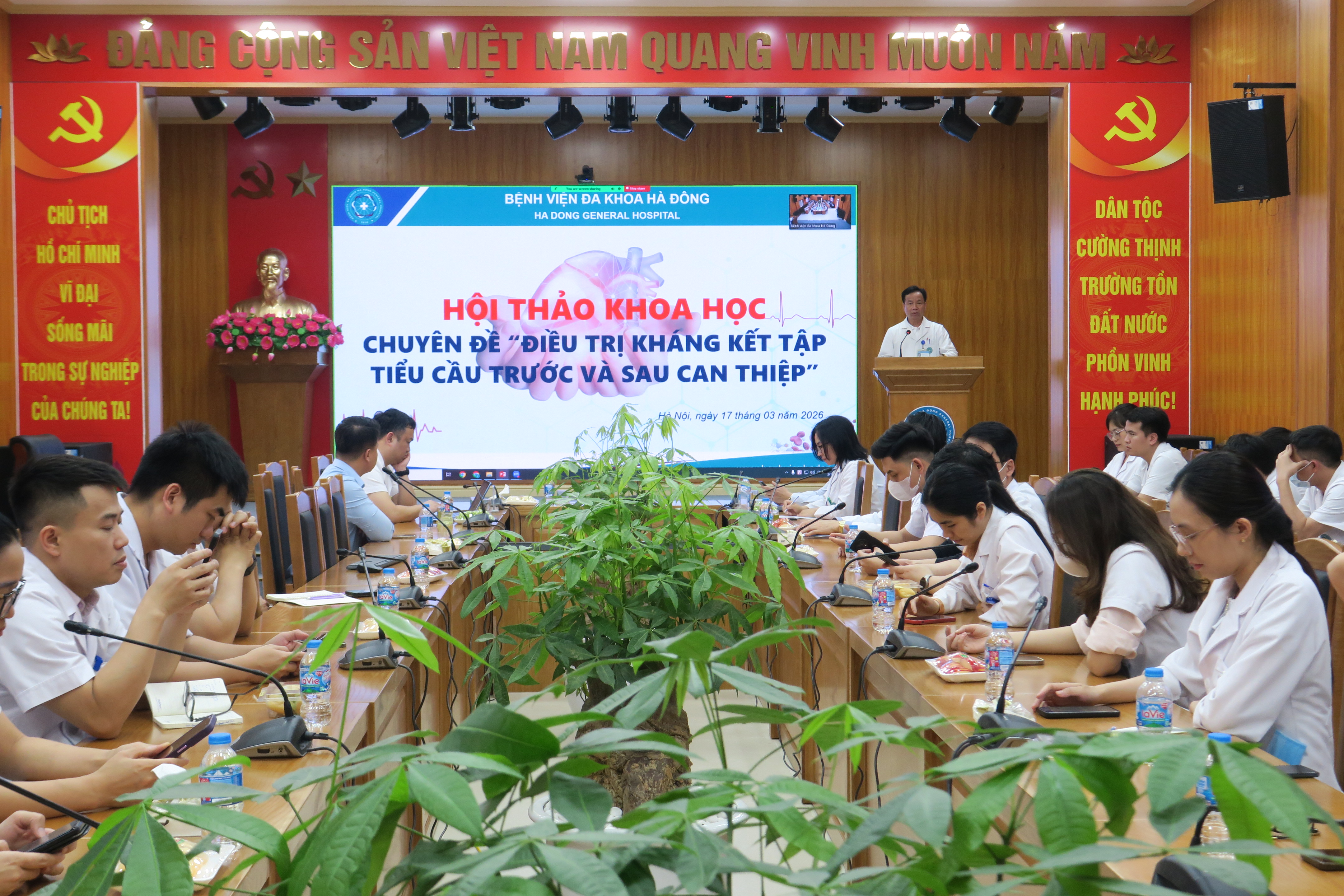 Bệnh viện Đa khoa Hà Đông tổ chức hội thảo khoa học về điều trị kháng kết tập tiểu cầu trong tim mạch can thiệp