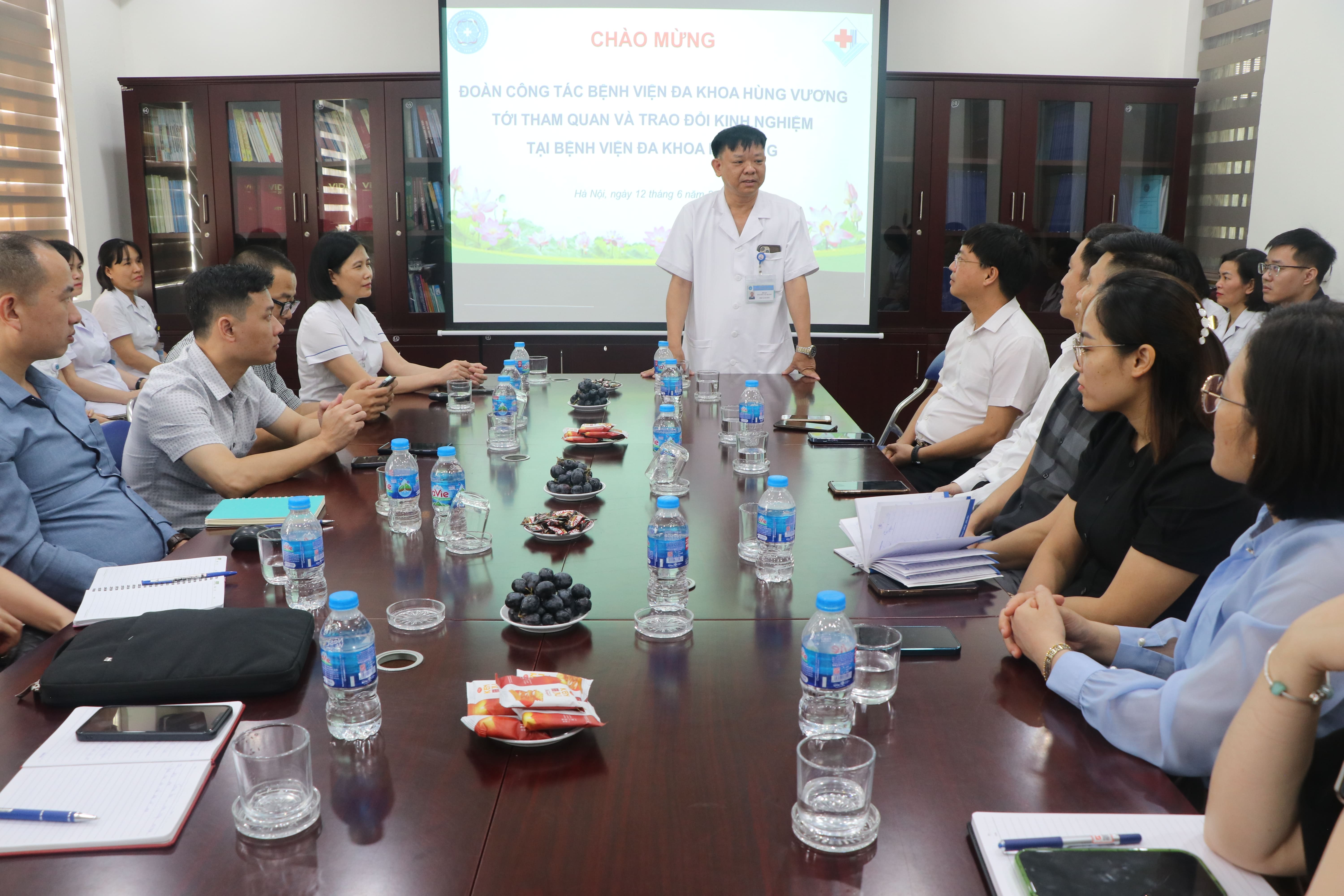  BVĐK Hà Đông: Tiếp đoàn Bệnh viện Đa khoa Hùng Vương Phú Thọ tham quan, chia sẻ kinh nghiệm về công tác điều dưỡng 𝐄̂̀𝐔 𝐃𝐔̛𝐎̛̃𝐍𝐆 