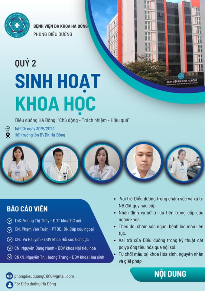 Sinh hoạt khoa học Điều dưỡng quý II