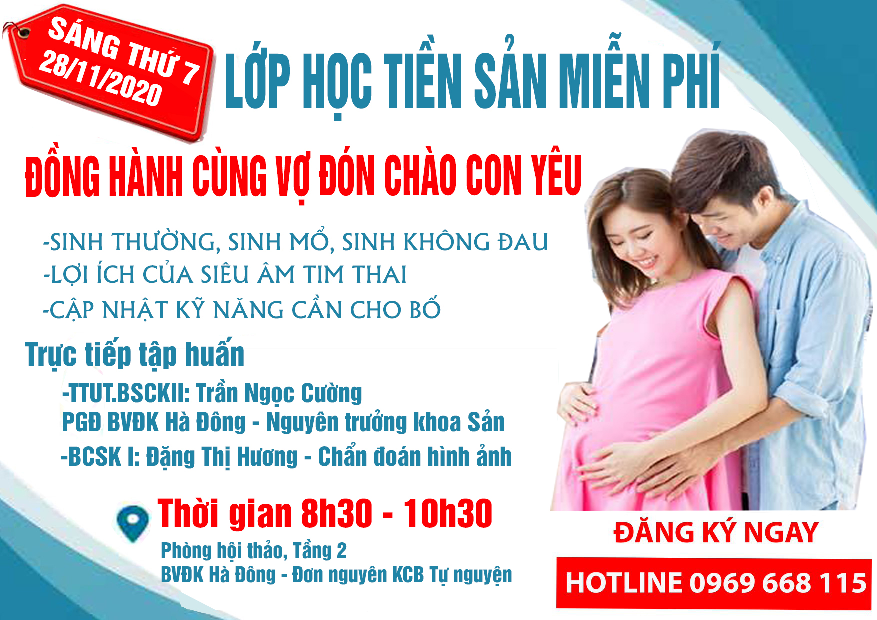  Miễn phí tham gia lớp học tiền sản 