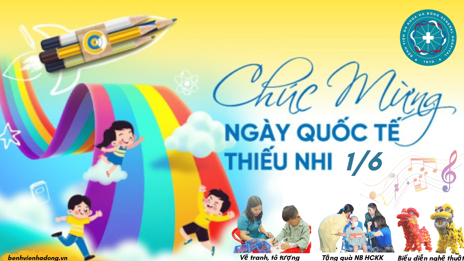  BVĐK Hà Đông tổ chức ngày Tết thiếu nhi 1/6 cho bệnh nhi, con em cán bộ nhân viên 