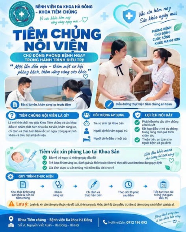 Tiêm chủng nội viện: Chủ động phòng bệnh ngay trong hành trình điều trị