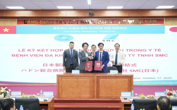 Lễ ký kết hợp tác giữa BVĐK Hà Đông với Công ty SMC ứng dụng trí tuệ nhân tạo trong Chẩn đoán Hình ảnh và thành lập Ban Hợp tác quốc tế