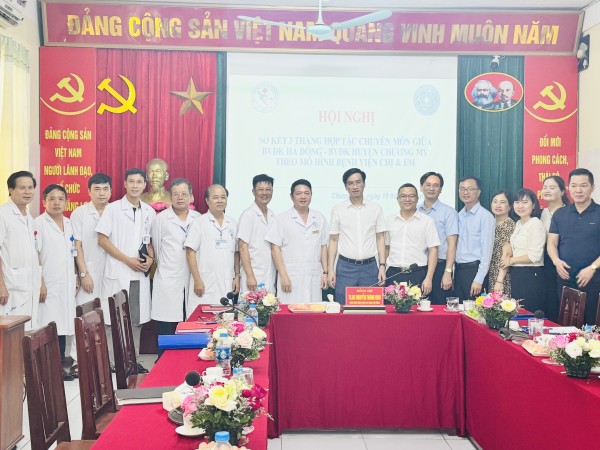 Sơ kết 3 tháng mô hình “Bệnh viện Chị - Em”  giữa BVĐK Hà Đông và BVĐK huyện Chương Mỹ