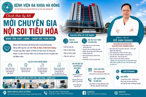 TS.BS Đỗ Anh Giang trực tiếp thực hiện nội soi tiêu hóa tại Bệnh viện Đa khoa Hà Đông