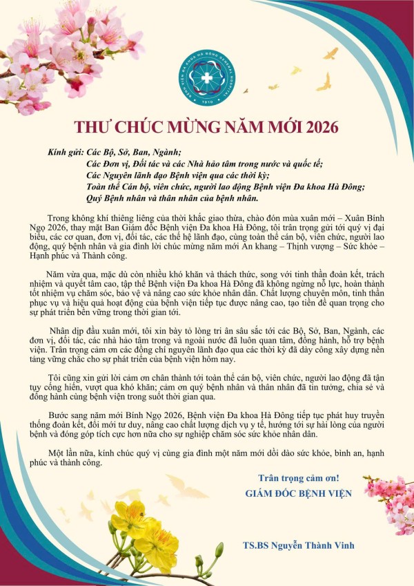 Thư Chúc Mừng Năm Mới